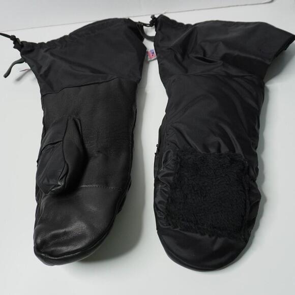Vintage Leather* Nylon Gloves Mittens USA Made Motorcycle Snowmobile Mens XL VTG - Picture 4 of 8